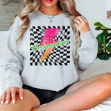 Commodors Checker Bolt Distressed DTF Print