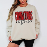 Commodors Softball Star Power Team Sports DTF Print