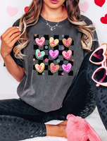 Valentine Checker Conversation Hearts DTF Print