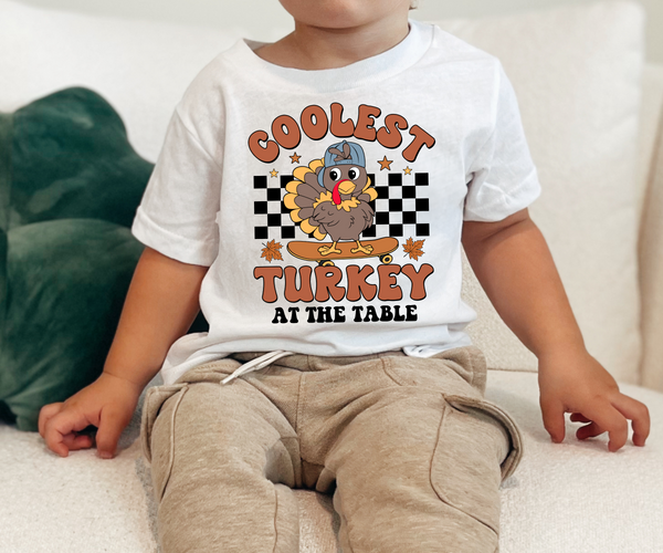 Coolest Turkey at the Table Thanksgiving DTF Print