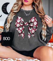 Coquette Paw Printed Bow DTF Print