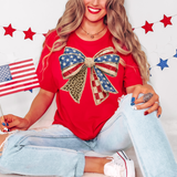 Coquette Patriotic Bow DTF Print