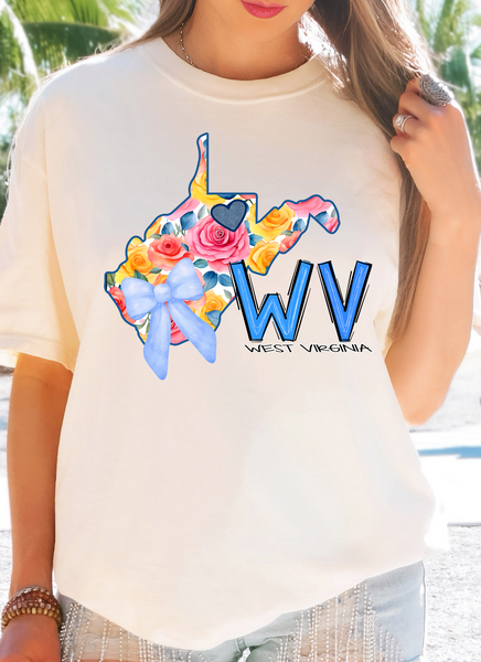 Coquette West Virginia Bow DTF Print