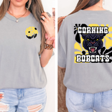 Corning Bobcats Floral DTF Print