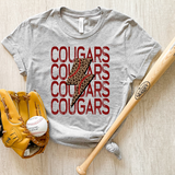 Cougars Baseball Bolt DTF Print