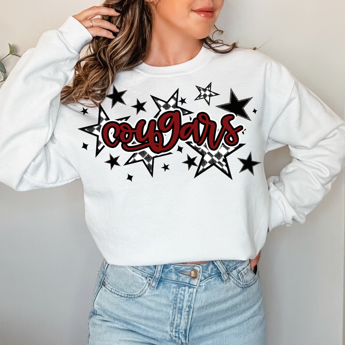 Cougars Retro Star DTF Print