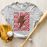 Cougars Baseball Bolt DTF Print