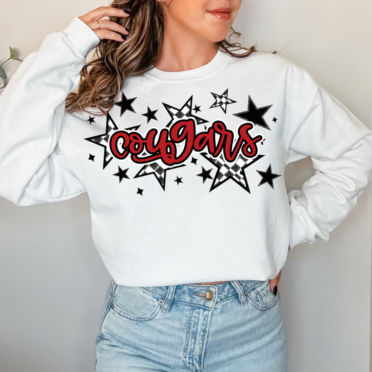 Cougars Retro Star DTF Print