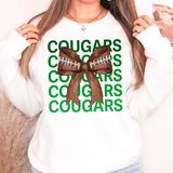 Cougars Repeat Football Bow DTF Print