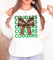 Cougars Repeat Football Bow DTF Print