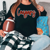 Cougars Outline DTF Print