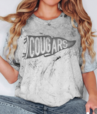 Cougars Watercolor Pennant DTF Print