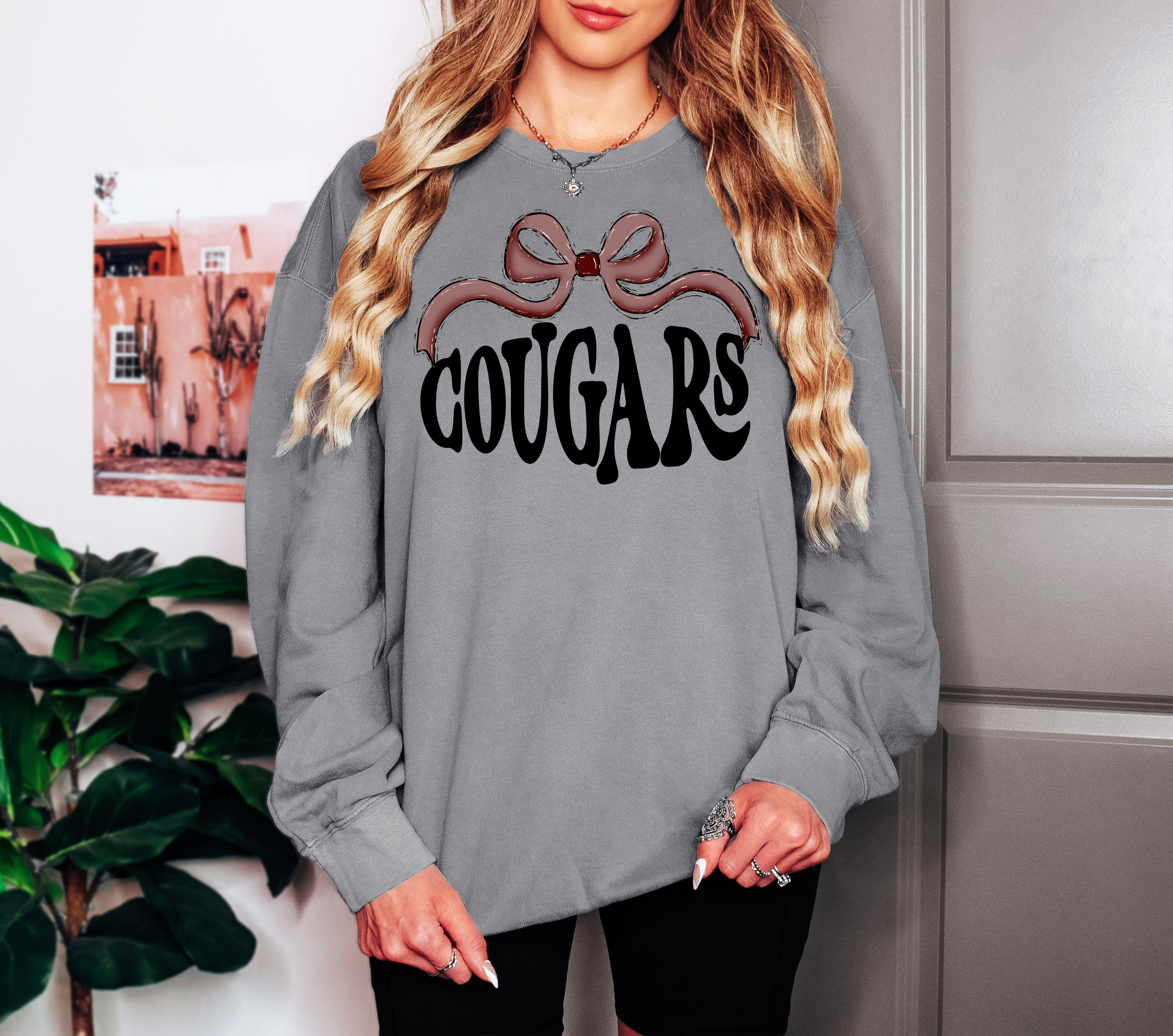 Cougars Wide Ribbon DTF Print