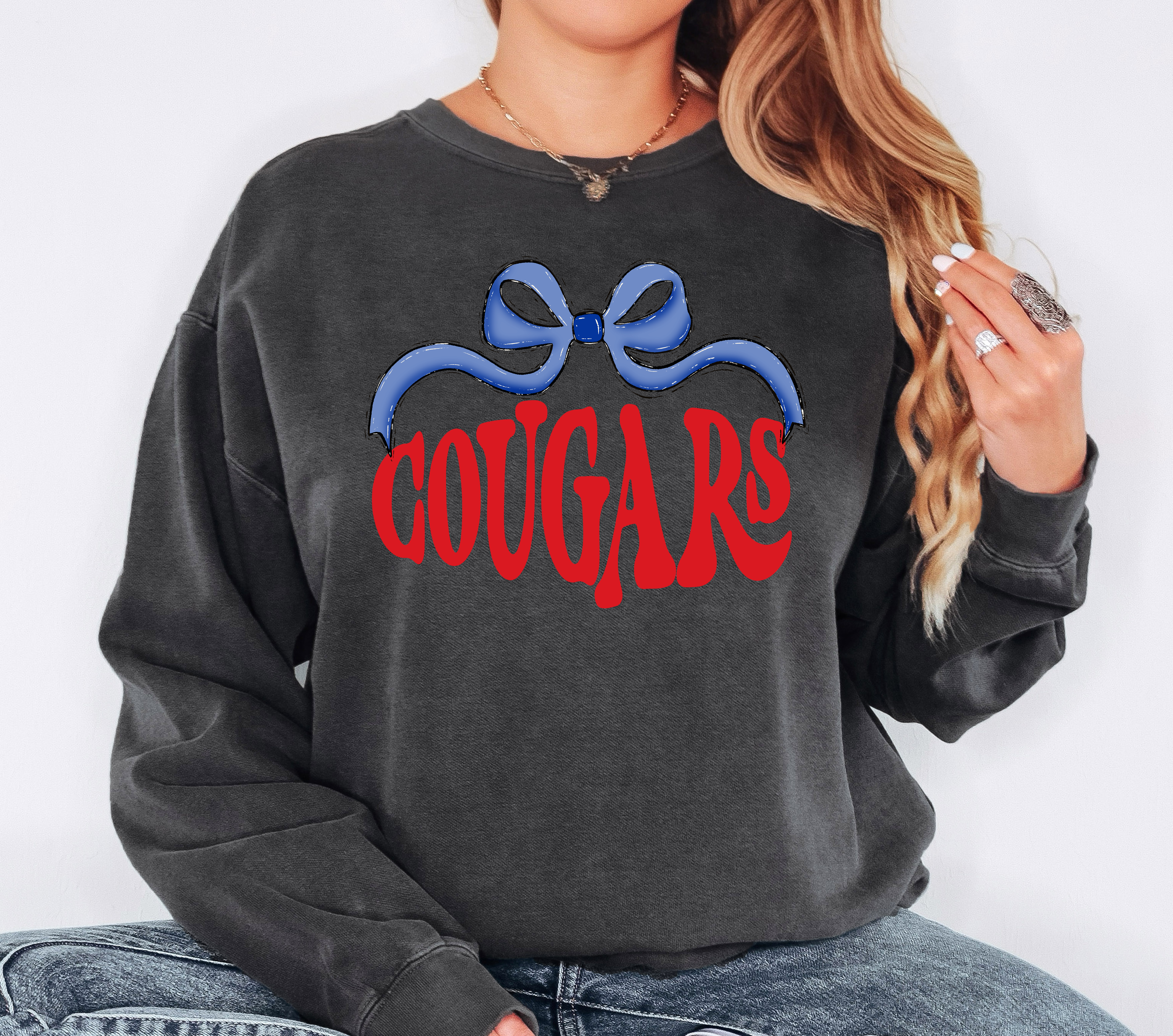 Cougars Wide Ribbon DTF Print