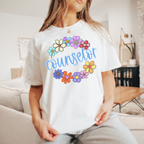 Counselor Spring Flower Circle DTF Print