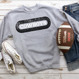 Cowboys Retro Team Oval DTF Print