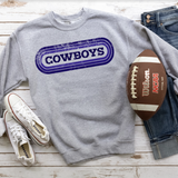 Cowboys Retro Team Oval DTF Print