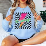 Cowboys Checker Bolt Distressed DTF Print