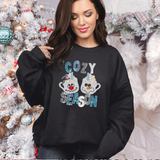 Cozy Season Glitter Embroidery Effect DTF Print