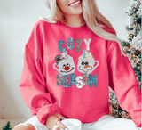 Cozy Season Glitter Embroidery Effect DTF Print