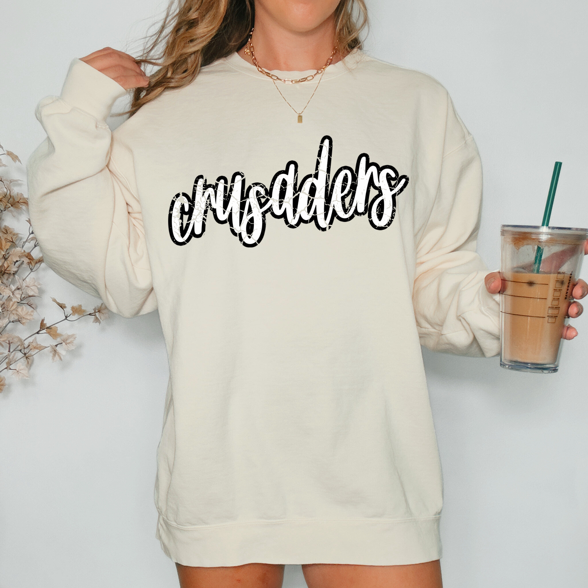 Crusaders Crackle Cursive Teams DTF Print