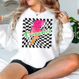 Crusaders Checker Bolt Distressed DTF Print