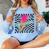 Crusaders Checker Bolt Distressed DTF Print