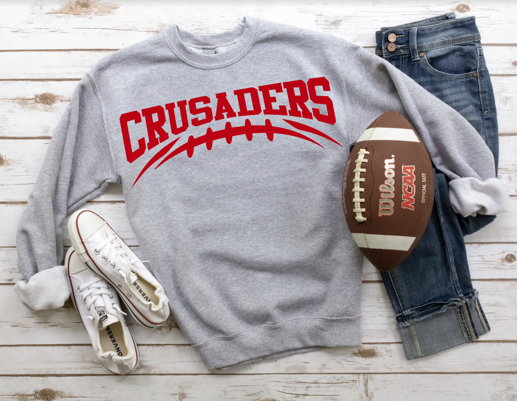 Crusaders Football Arched DTF Print