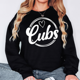 Cubs Round Frame DTF Print