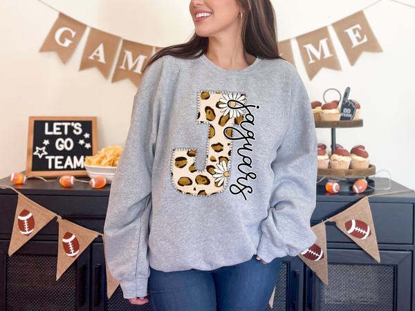 Daisy Leopard Jaguars DTF Print