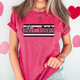 Dance Teacher Black and White Hearts DTF Print