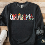 Oklahoma Christmas Doodle DTF Print