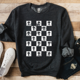 Checker Grunge Cross DTF Print
