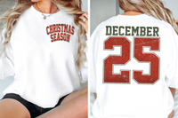 Christmas Season December 25 DTF Print