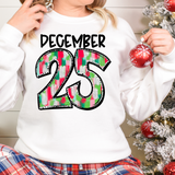 December 25 Watercolor DTF Print