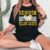 Denison Yellow Jackets Grunge Heart Football DTF Print