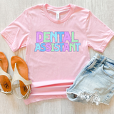 Dental Assistant Pastel Bookworm DTF Print