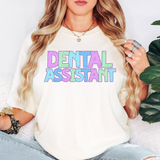 Dental Assistant Pastel Bookworm DTF Print