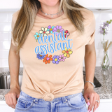Dental Assistant Spring Flower Circle DTF Print