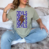 Devils Baseball Bolt DTF Print