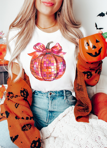 Disco Pumpkin DTF Print