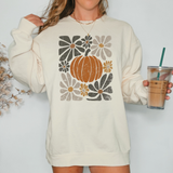 Distressed Floral Pumpkin DTF Print
