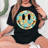 Distressed Floral Circle DTF Print