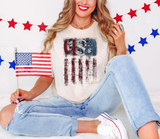 Distressed USA Flag DTF Print