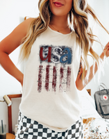 Distressed USA Flag DTF Print