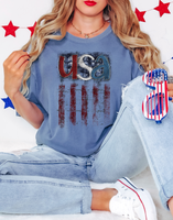 Distressed USA Flag DTF Print