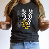 Vikings Checker Cheer DTF Print