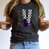 Vikings Checker Cheer DTF Print