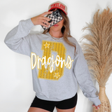 Dragons Stripes Varsity Team DTF Print