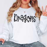 Dragons Dotted Doodle DTF Print